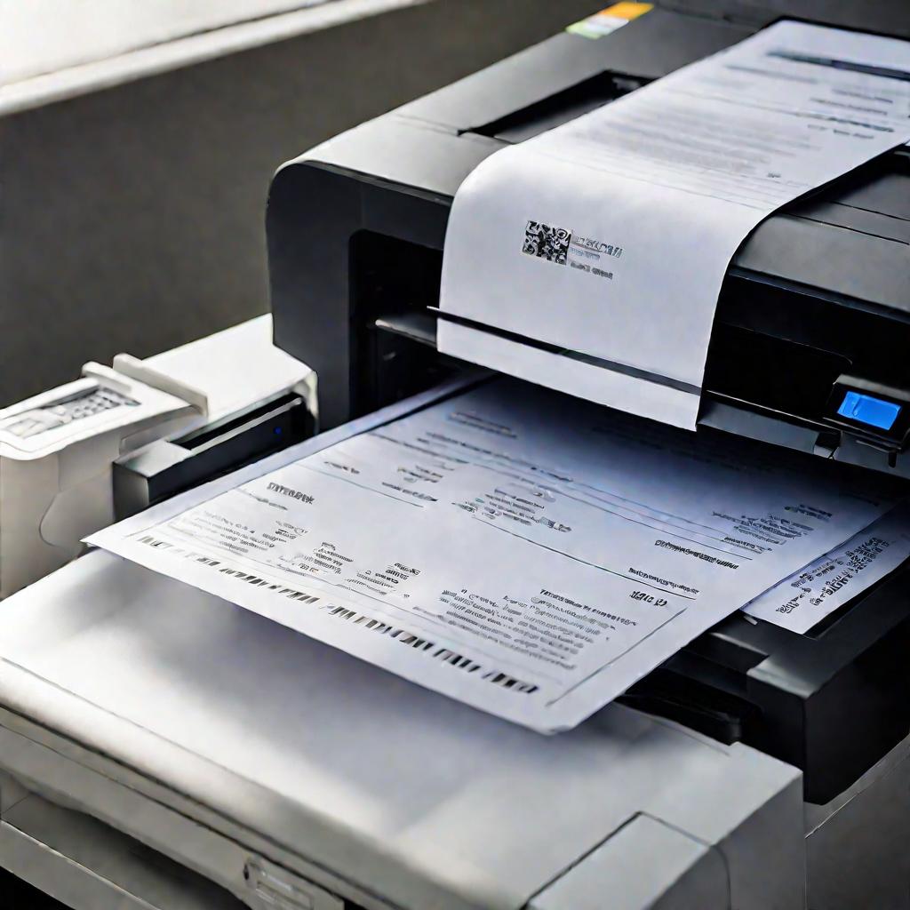 Печать счетов фактуры на принтере