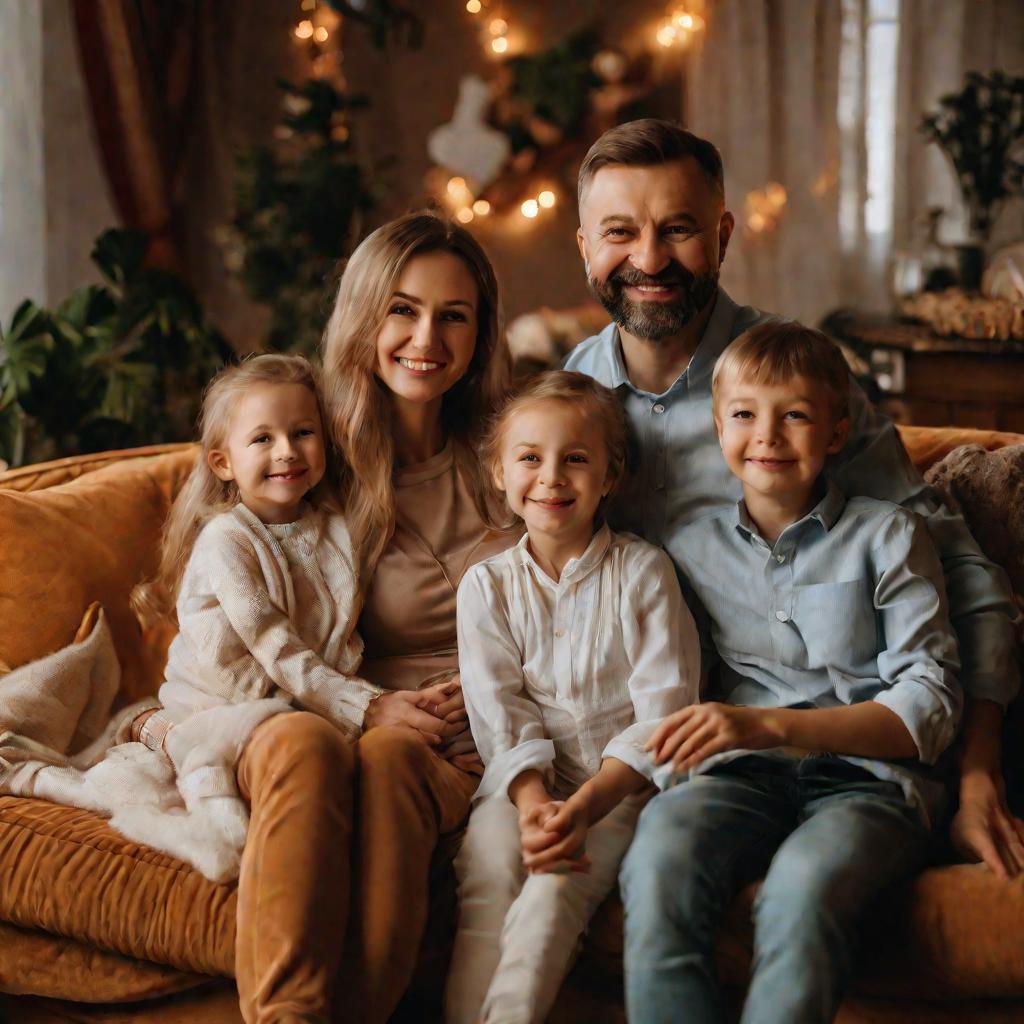 Алена Дмитриевна с семьей