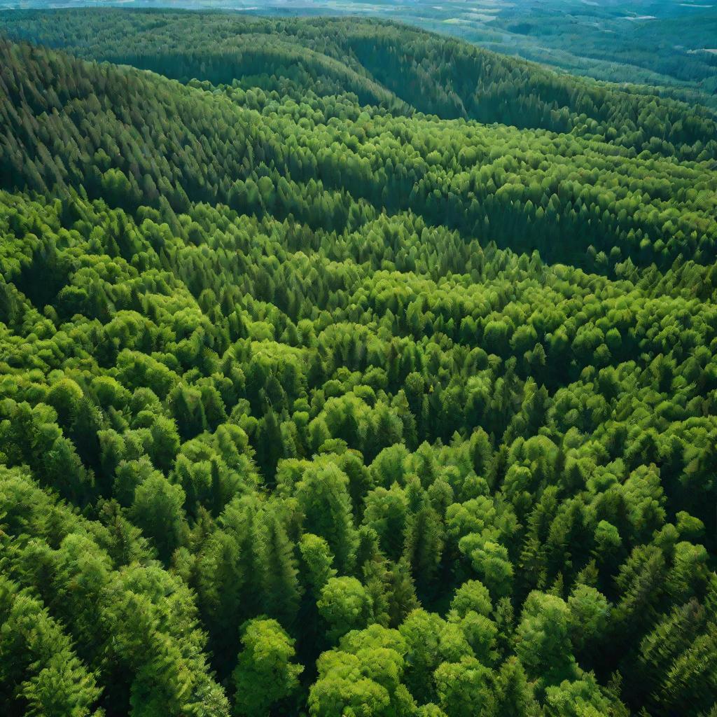 Вид леса с высоты