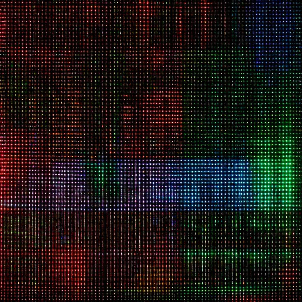 Макро дисплея с сеткой RGB пикселей