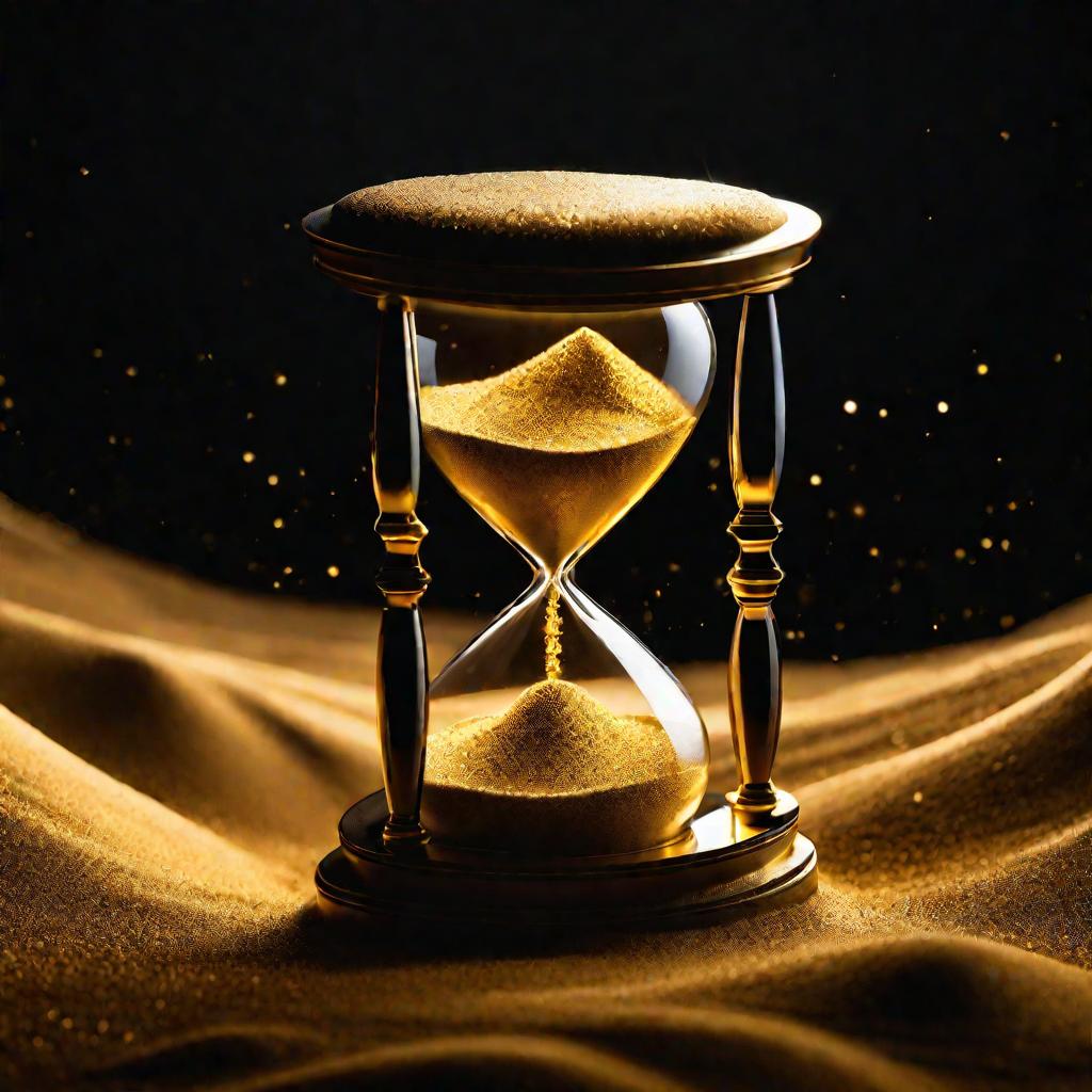 Песочные часы с золотым песком