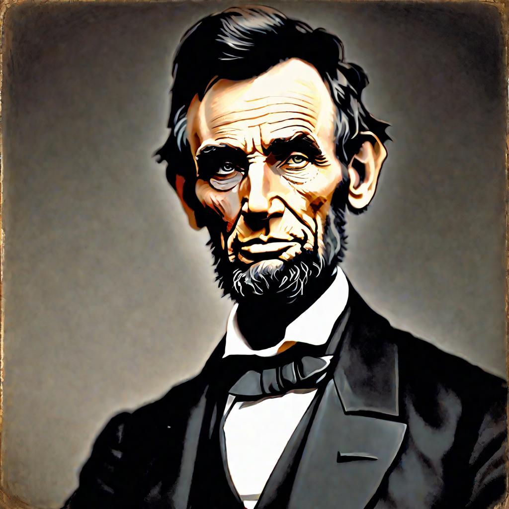Портрет Авраама Линкольна крупным планом