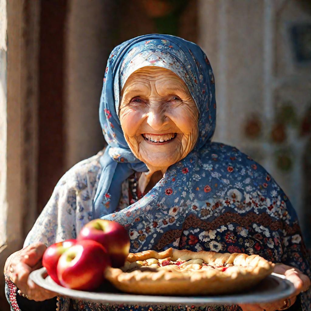 Бабушка с пирогом