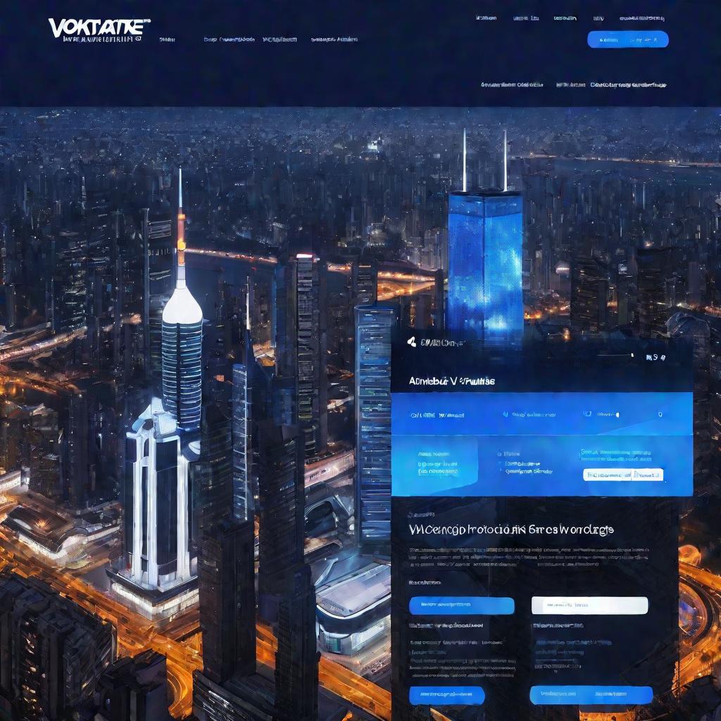 Сайт ВКонтакте в ночном городе