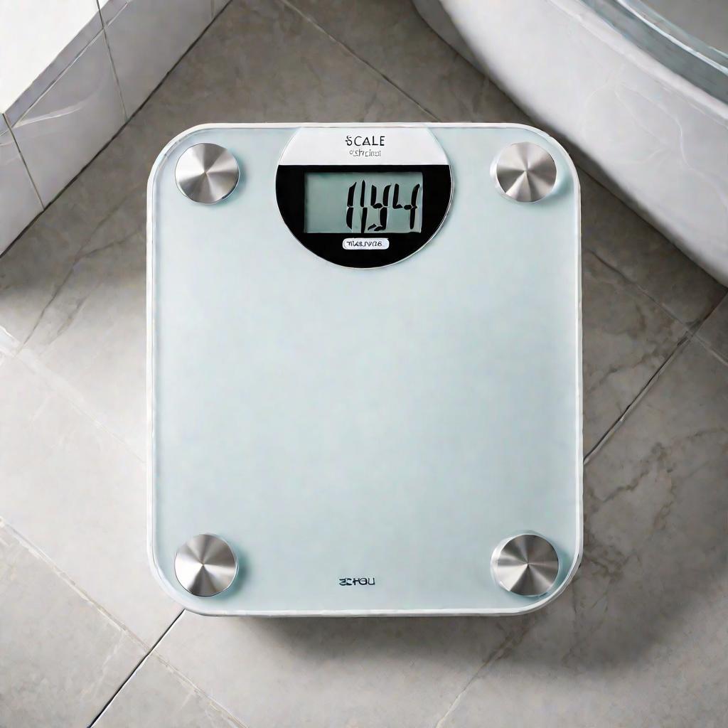 Весы показывают 54,8 кг