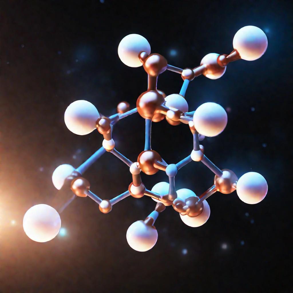 модель молекулы аминоуксусной кислоты