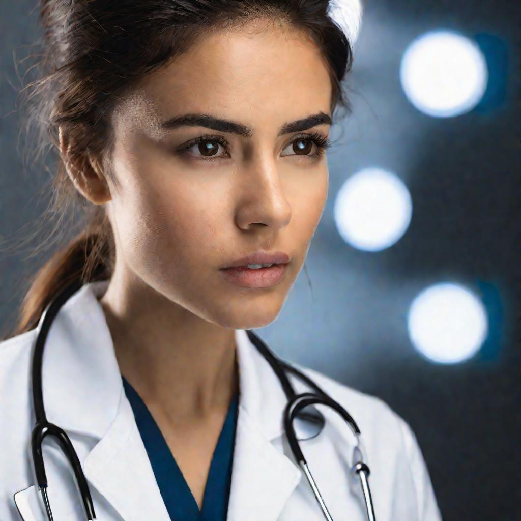 Портрет молодой женщины-врача