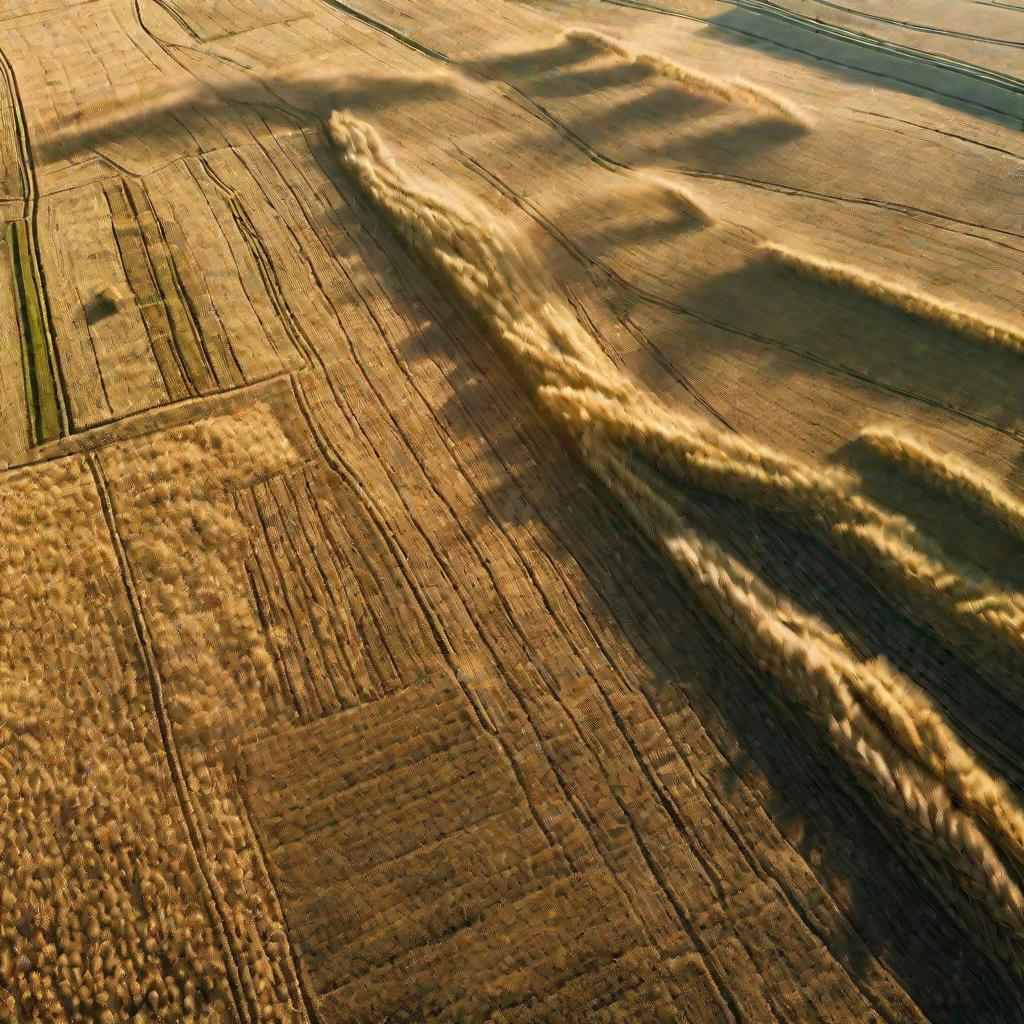 Пшеничное поле, готовое к уборке урожая
