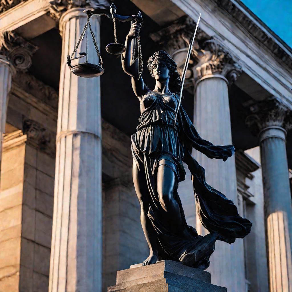Статуя Фемиды у здания суда