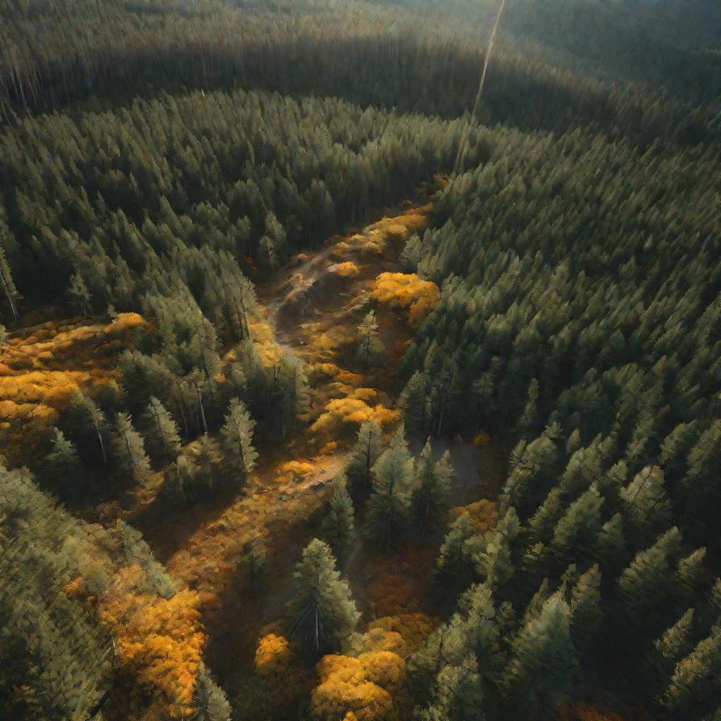 Сибирский лес, из которого собирают шишки для настойки