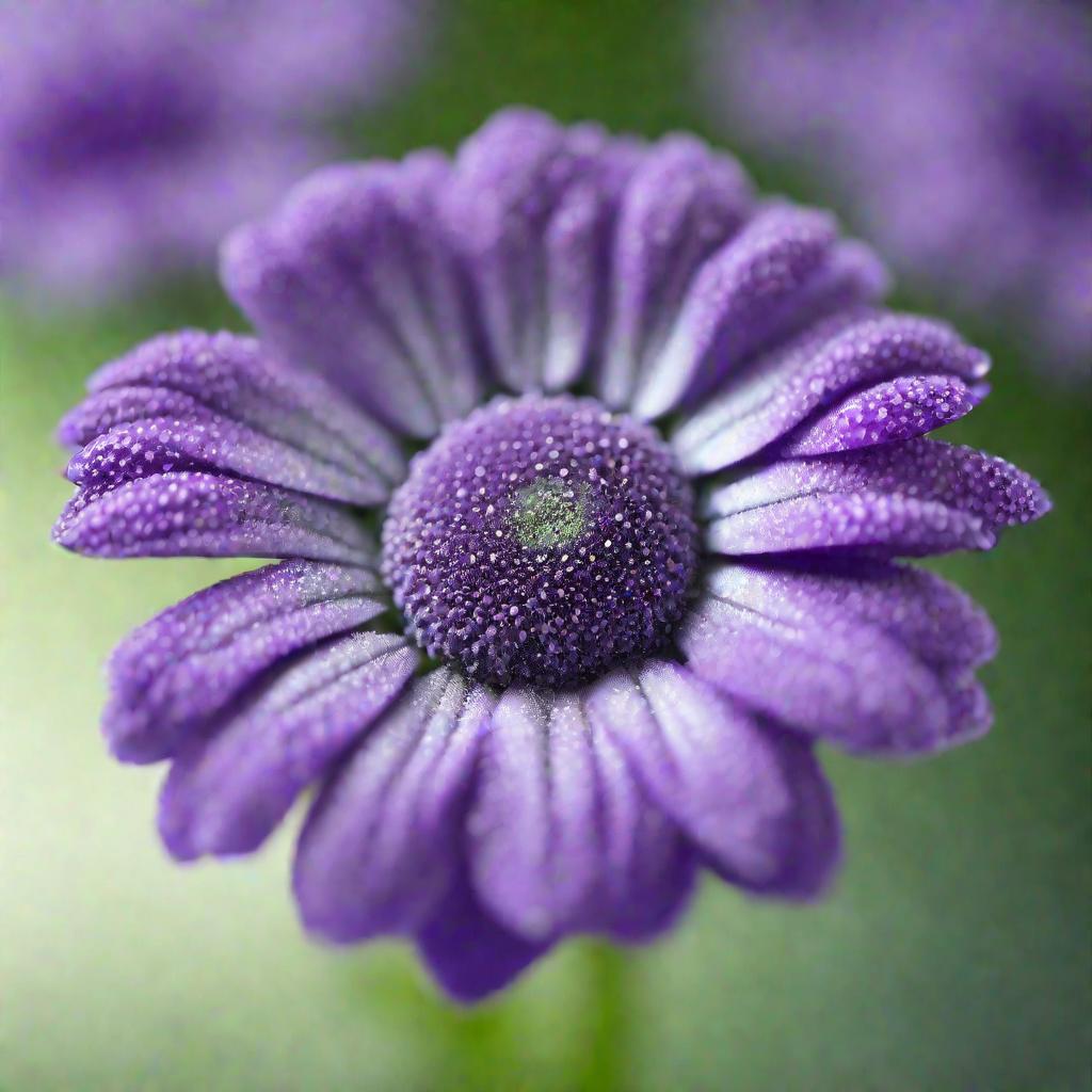 Пурпурный цветок цинерарии крупным планом