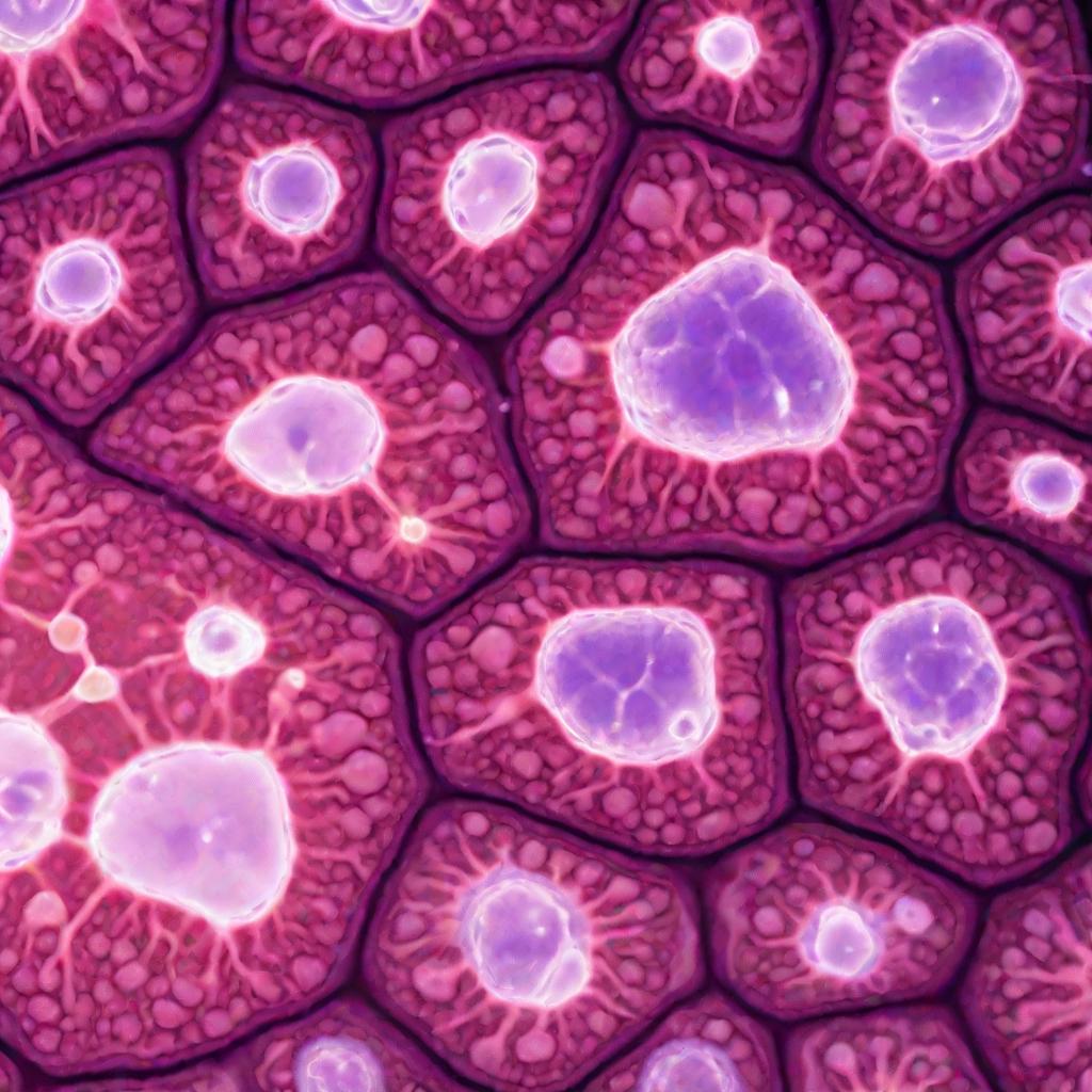 Микроскопический снимок эпителиальных клеток с лейкоцитами