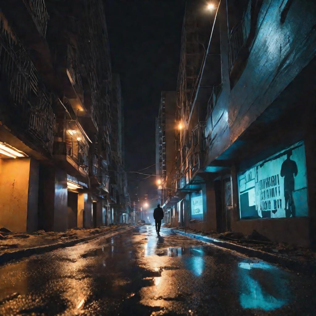 Ночной городской переулок