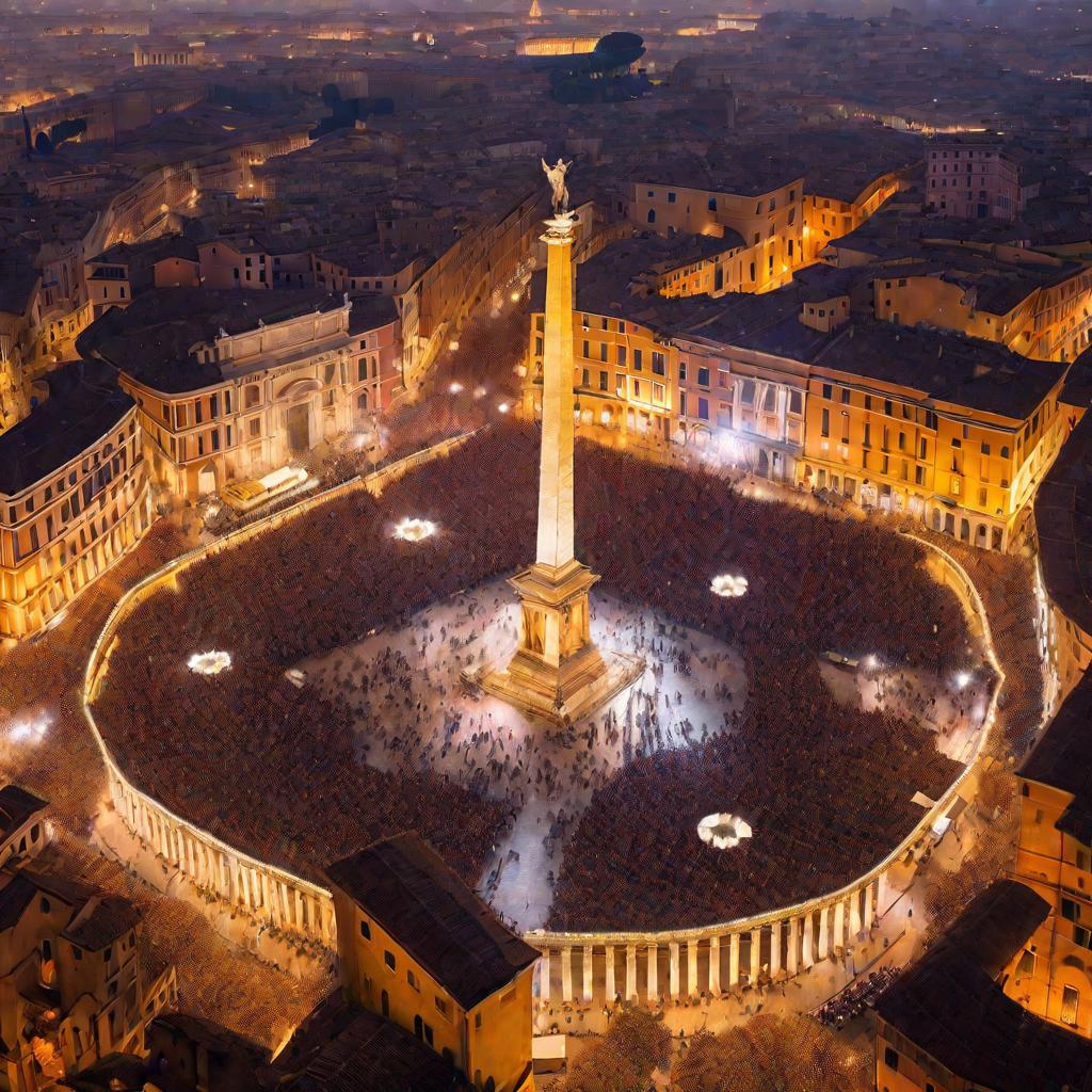 Площадь в Риме на Новый год