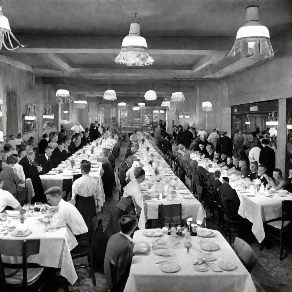 Советский ресторан 1950-х годов