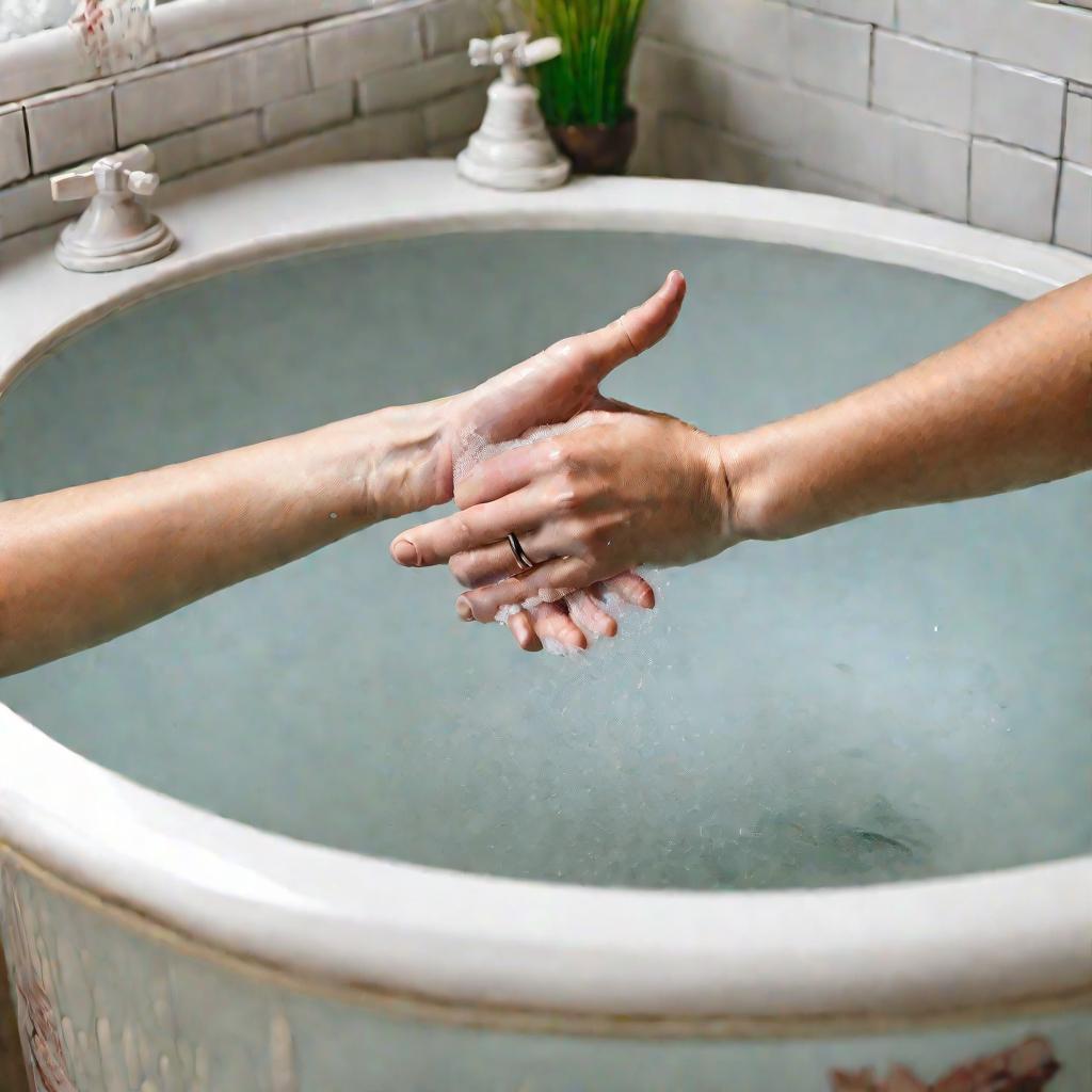 солевая ванночка для пальца с кольцом