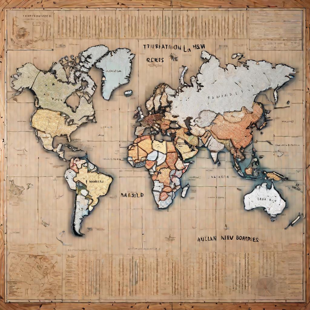 Карта мира с границами будущих стран