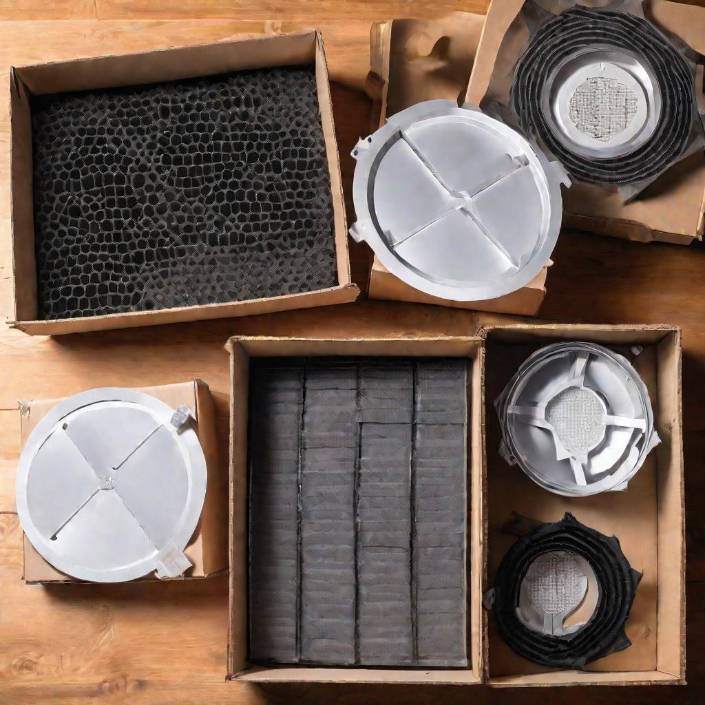 Коробки с угольными фильтрами для вытяжек разной формы и размеров