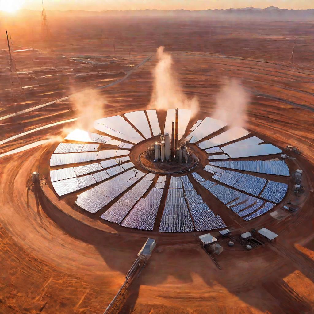 Солнечная электростанция в пустыне