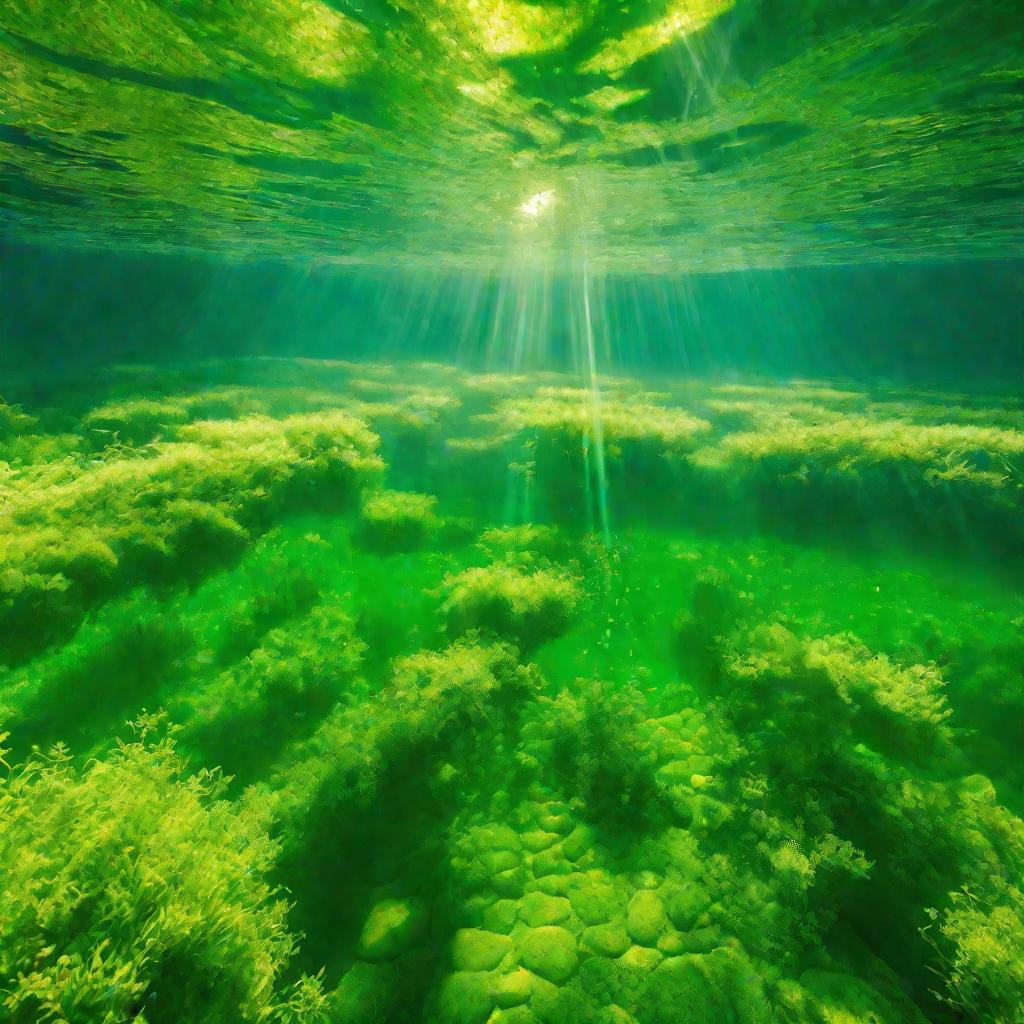 Цветение воды в озере