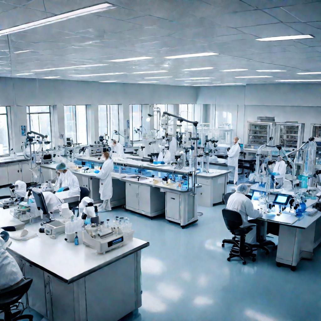 Современная биотехнологическая лаборатория