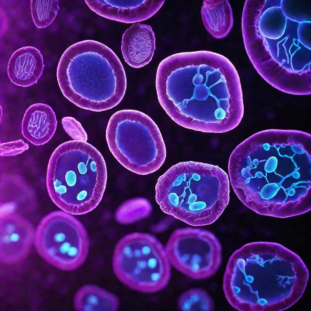 Чашка Петри с клетками человека под микроскопом