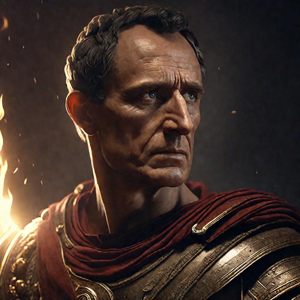 Портрет Цезаря в доспехах