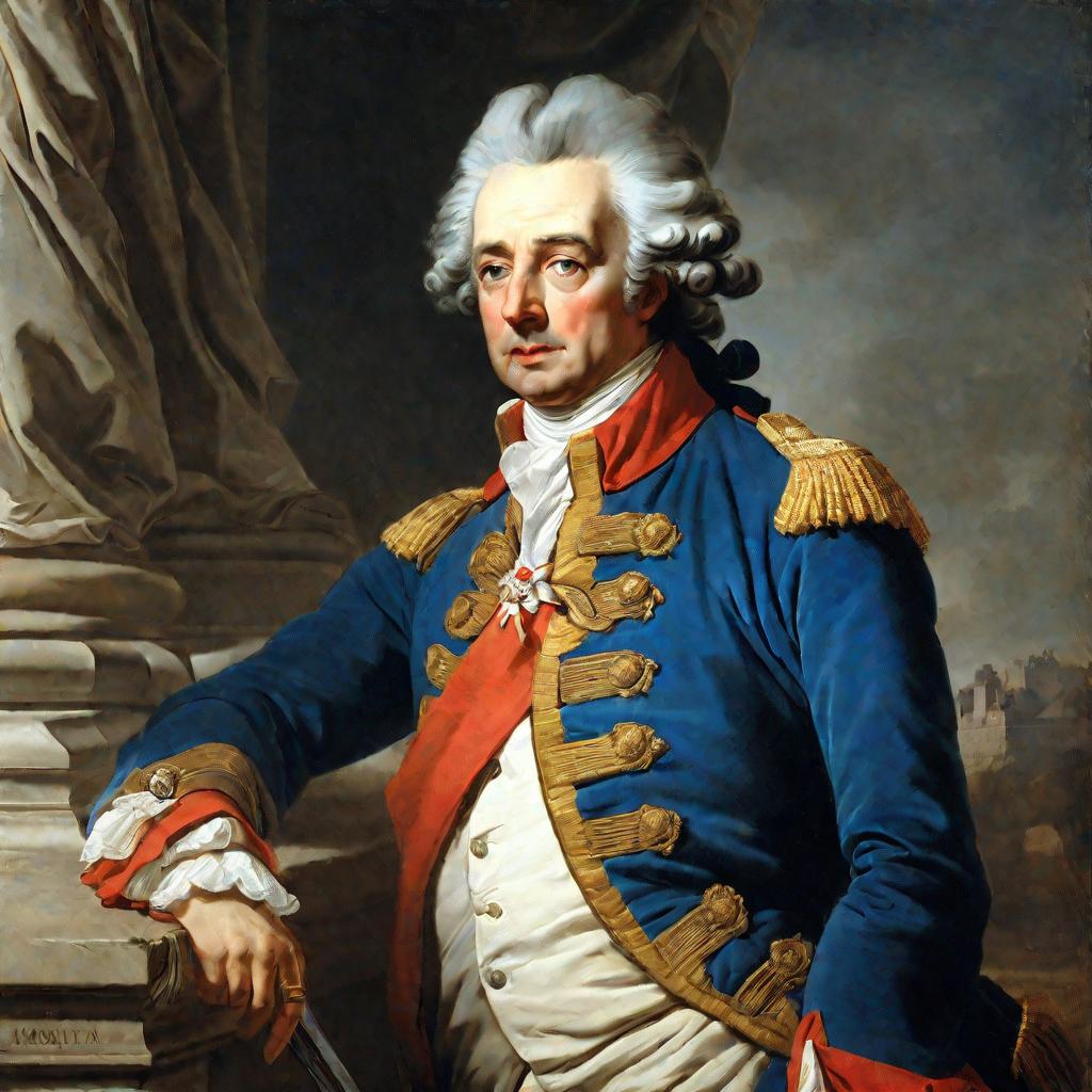Портрет губернатора Бастилии маркиза де Лоне