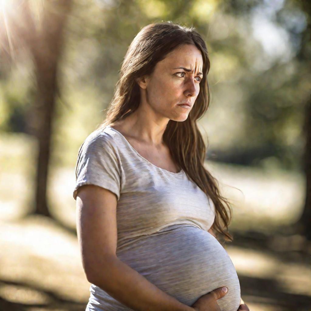 Беременная женщина, обеспокоенная кандидозом