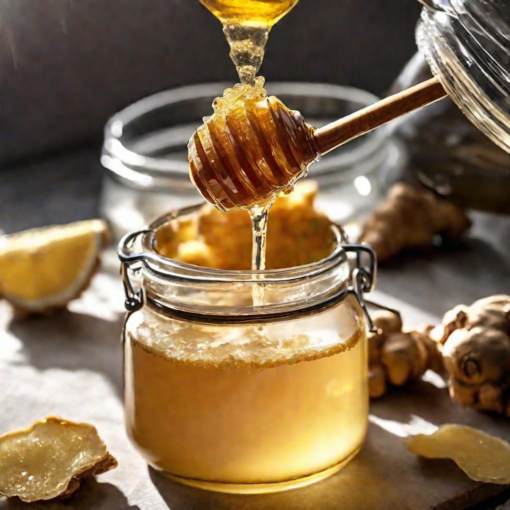 Мед и имбирь добавляют в водку для компресса