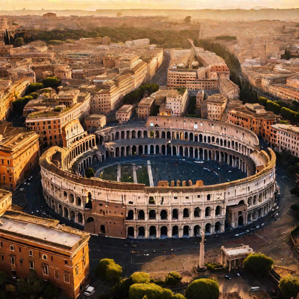 Золотые купола Рима на закате