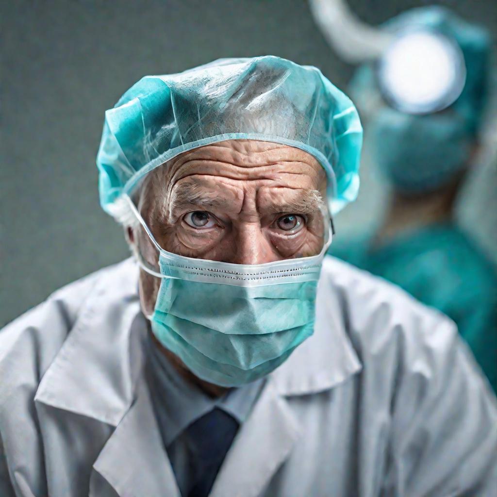 Портрет хирурга во время операции