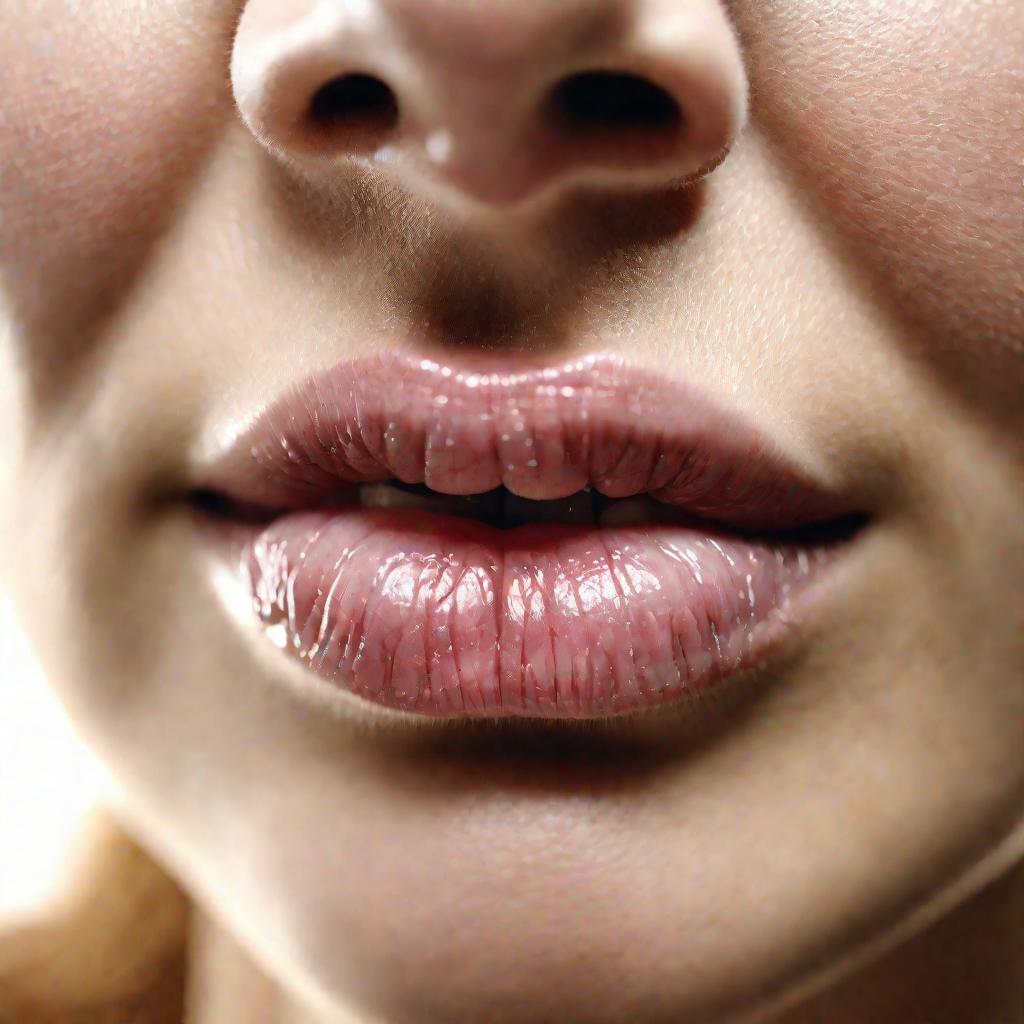 Изображение сухих губ и языка