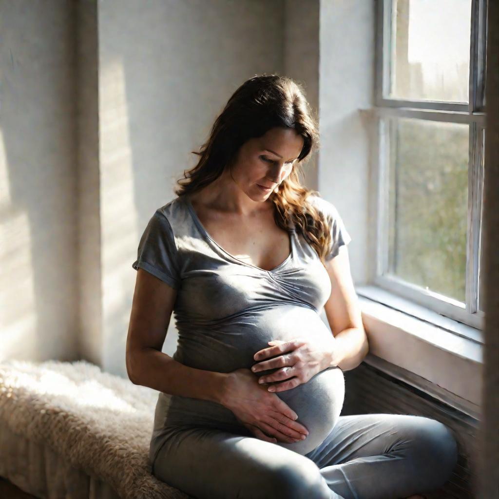 Беременная женщина держит снимок УЗИ своего будущего ребенка