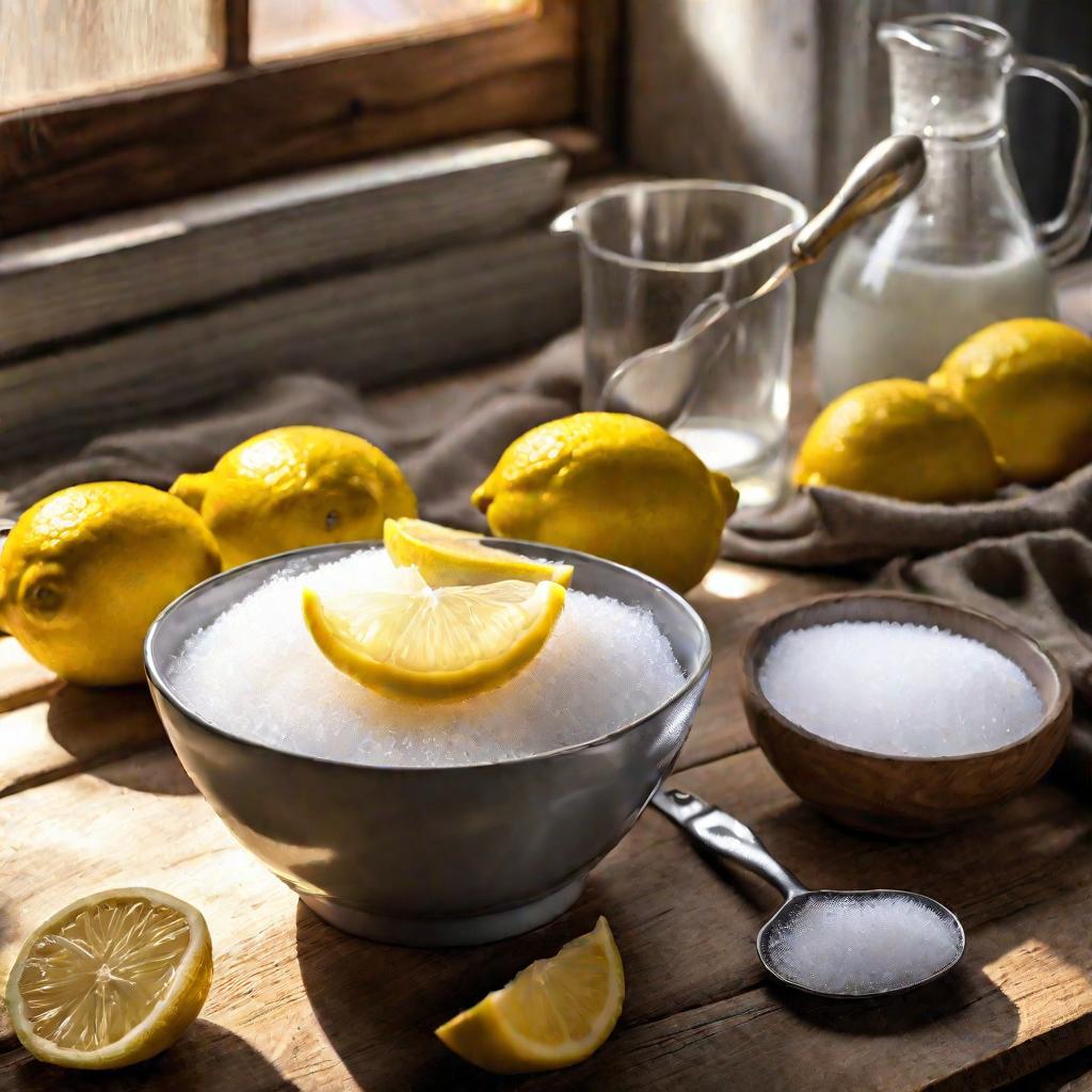 Близкий план миски с лимонами