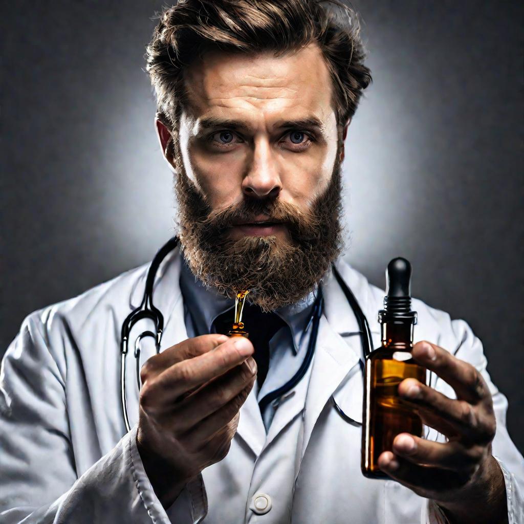 Портрет врача с маслом шиповника