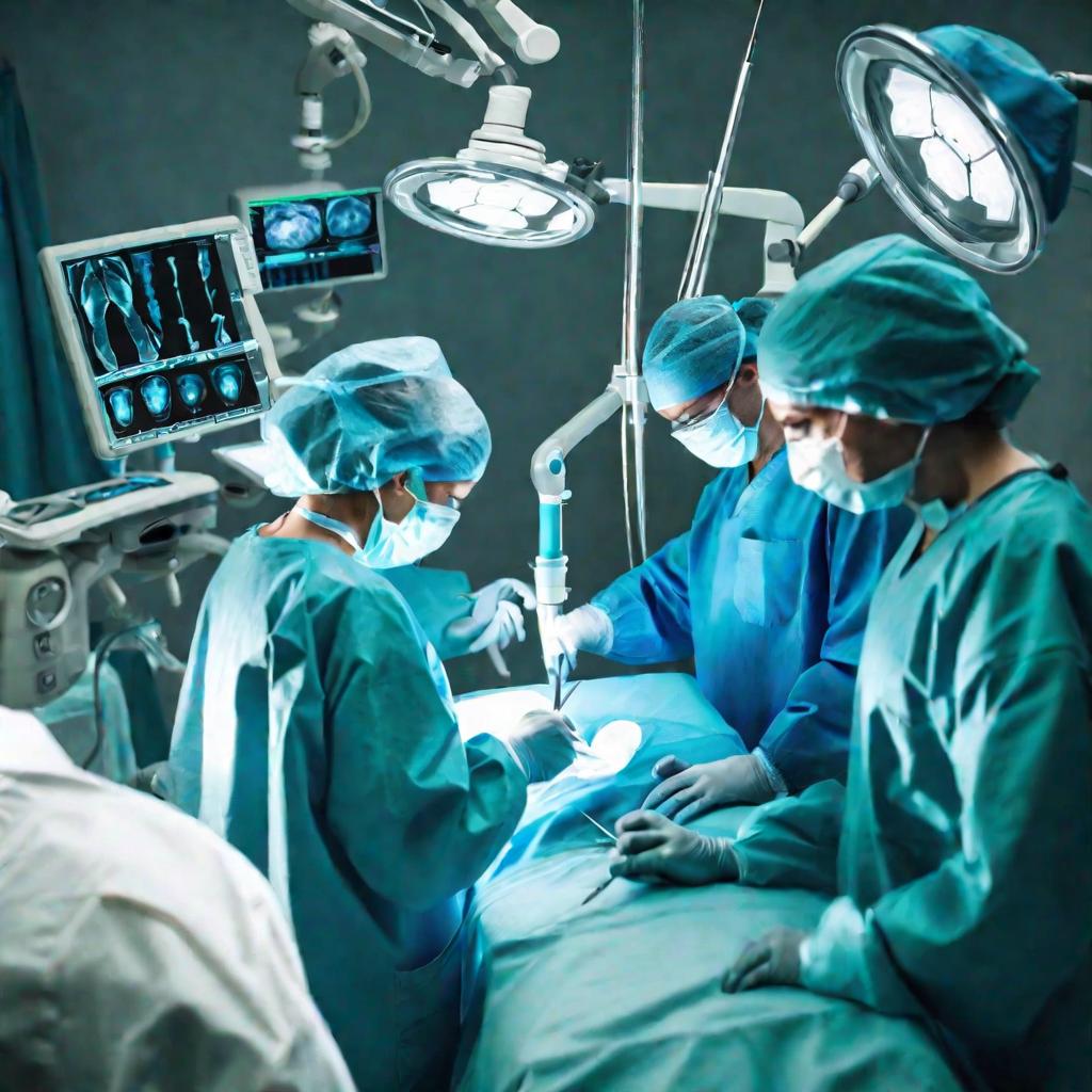 Операционная во время операции