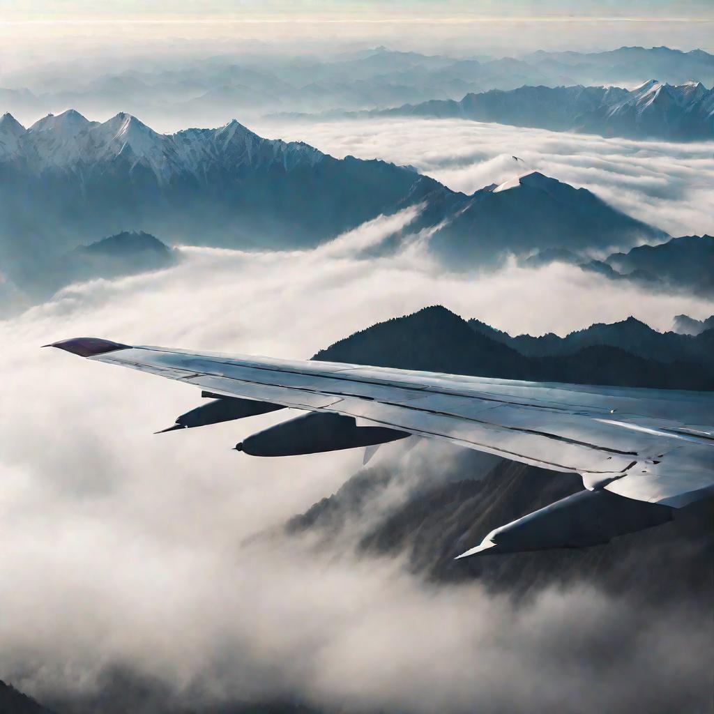 Самолет задевает гору в тумане