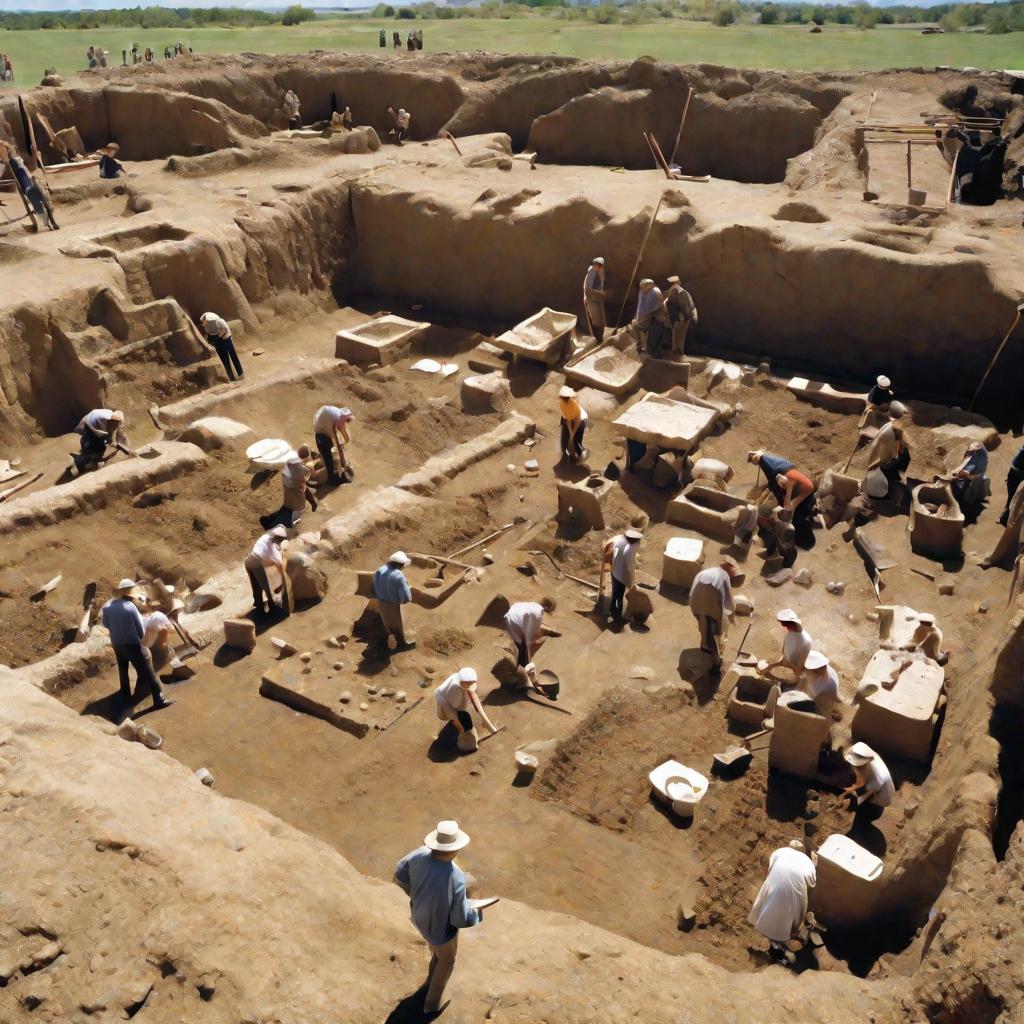 Археологические раскопки на открытом воздухе