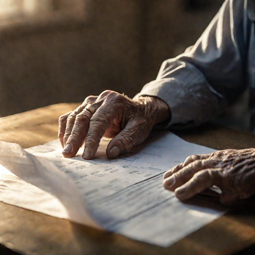 Пожилой мужчина держит результат анализа с повышенным ПСА
