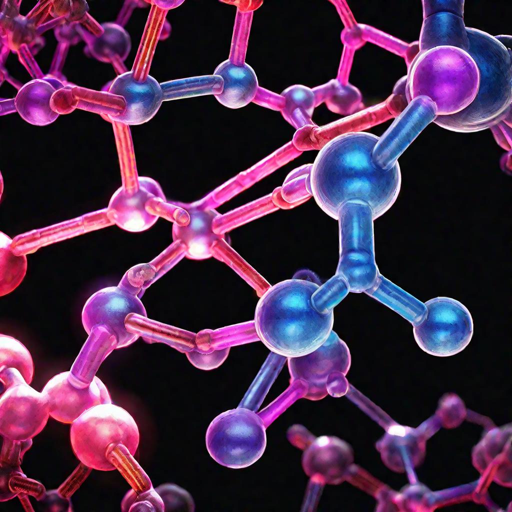 Цветная иллюстрация химической структуры никотиновой кислоты.