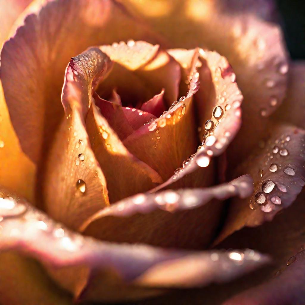 Макросъемка розы с малой глубиной резкости