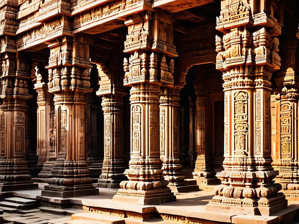 Древние руины храма в Индии