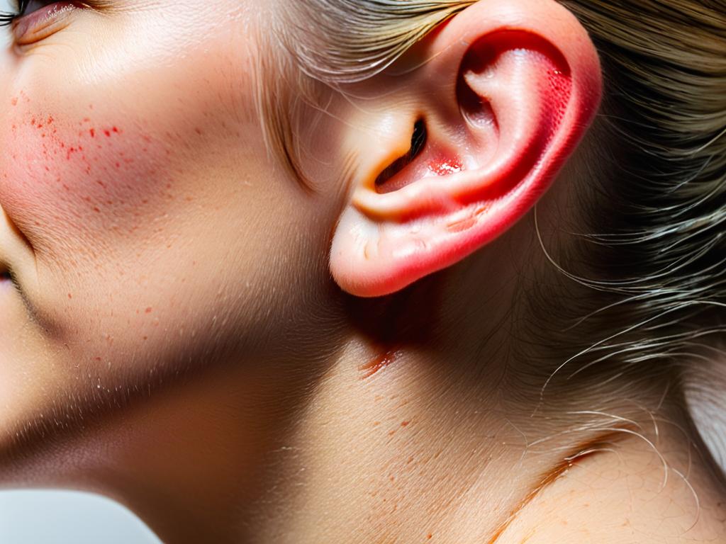 Воспаление и отек уха как причина неврита лицевого нерва
