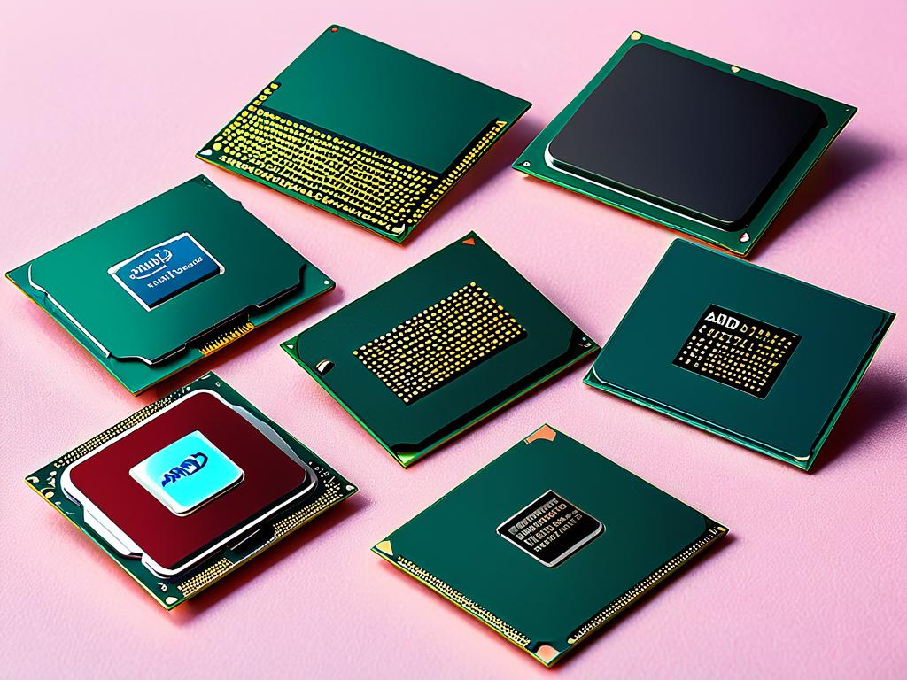 Фото с процессорами Intel и AMD для ноутбуков