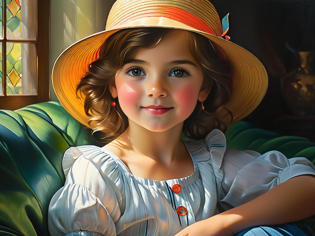 Яркие краски портрета девочки