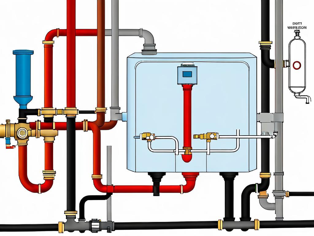 Схема циркуляционной системы горячего водоснабжения. Из котельной горячая вода циркулирует по