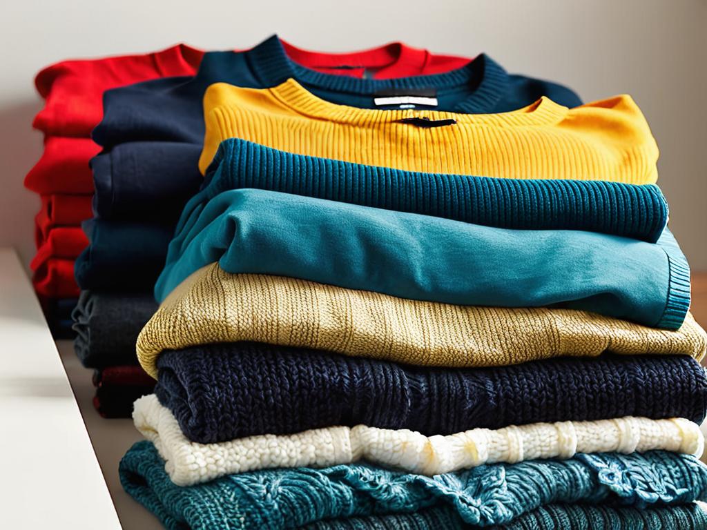 Разнообразие блуз, рубашек и свитеров