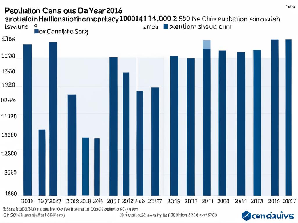 График данных о численности населения Китая по переписям разных лет
