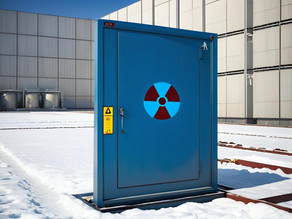 Знак радиации используется на атомных электростанциях